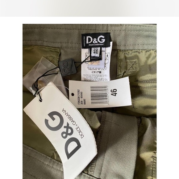 NWT Dolce & Gabbana D&G Olive skirt size 46 US 10 - Picture 3 of 5